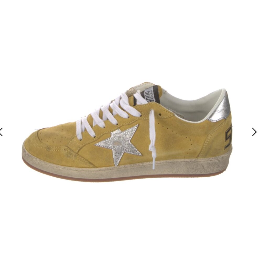 Golden Goose Ballstar Yellow Suede Sneakers Size 41